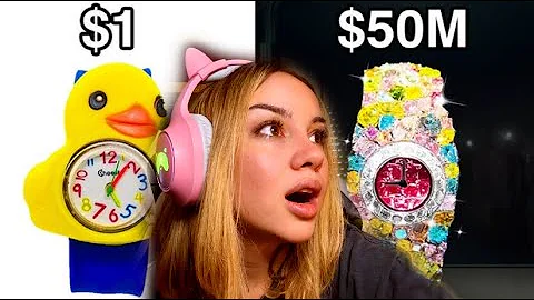 Finnish Girl Reacts to $1 vs $50,000,000 Watch