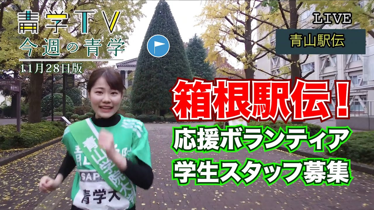 今週の青学 箱根駅伝 応援ボランティア学生スタッフ募集 Youtube