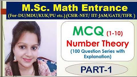 MCQ | Number Theory | Part-1| M.sc Math entrance | NET | GATE | IIT-JAM |