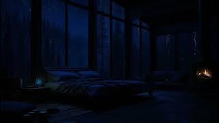 Gemütliche Schlafzimmeratmosphäre mit Regen und Kamingeräuschen 🌧️🔥 Ruhige regnerische Nacht