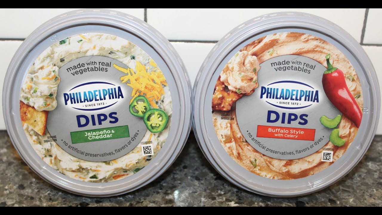 Philadelphia Dips Jalapeno Cheddar And Buffalo Style With Celery Review Youtube