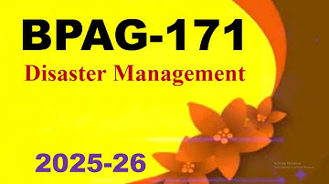 IGNOU BPAG-171 Solved Assignment English Medium 2025-26 For July 2025 and January 2026 Sessions