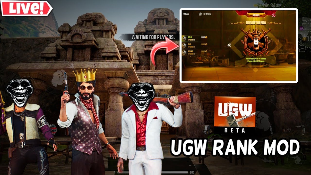 UGW Ranks Mod | ugw rank game | how to download ugw | Underworld gang ...