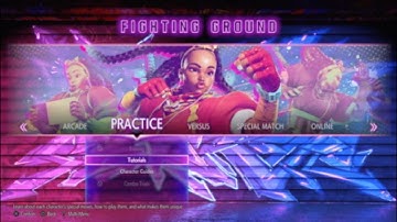 How to access "training mode" in the SF 6 demo