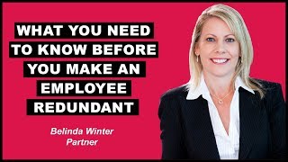 Belinda Winter on Employee Redundancies