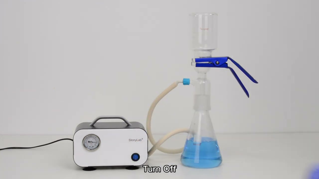 StonyLab Chemistry Lab Diaphragm Vacuum Pump with 10L/min Flow Rate 110