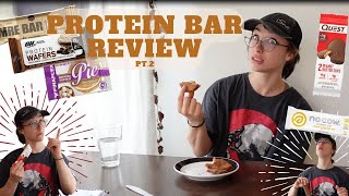 PROTEIN BAR REVIEW pt2- best \& worst protein bars\/snacks, taste testing and ranking