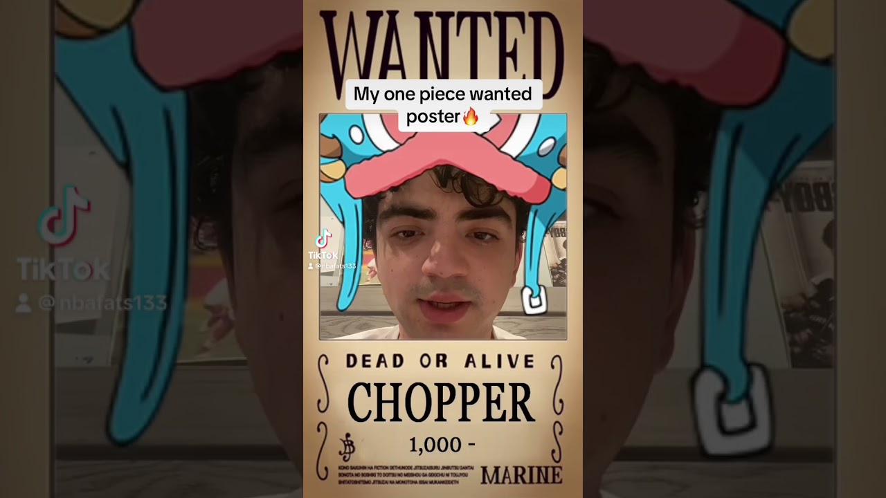 Me as one piece character on wanted poster🔥