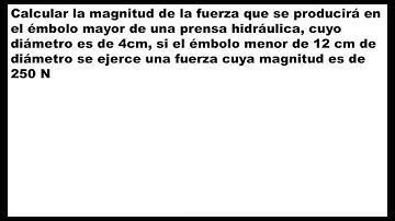 Principio de Pascal ejercicio 2 (pedido por suscriptor)