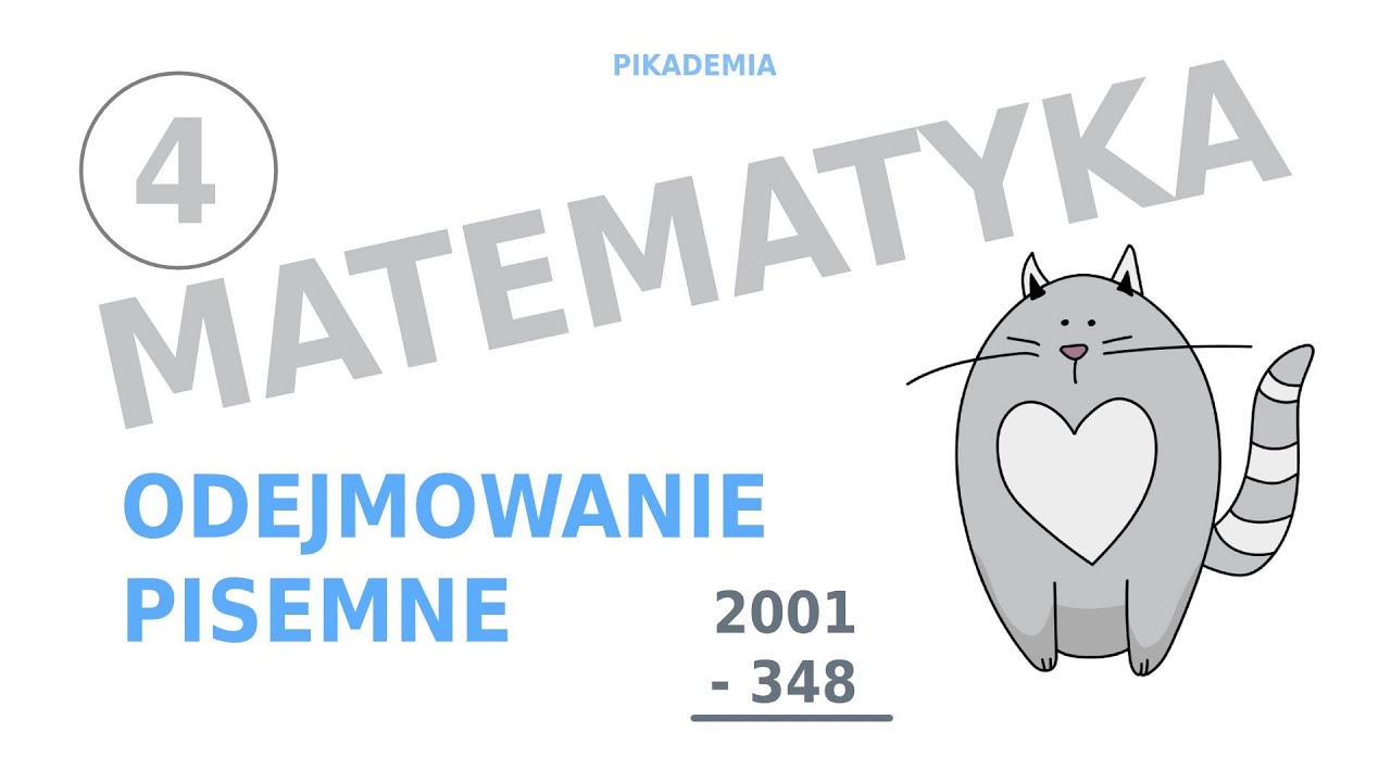 Matematyka klasa 4 - Odejmowanie pisemne z trikiem - YouTube