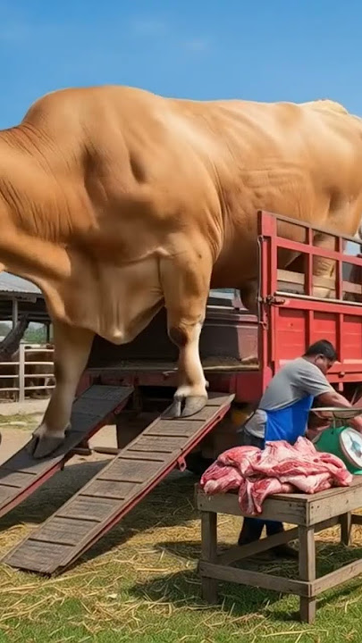 Sapi limosin terbesar di peternakan masyaallah #trending #cow #sapimakan