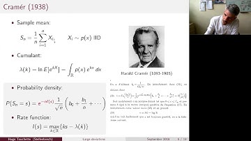 Prof Hugo Touchette - Large deviation theory: From physics to mathematics and back
