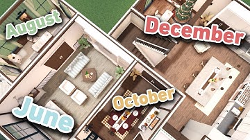 BUILDING A BLOXBURG HOUSE But Each ROOM IS A DIFFERENT MONTH