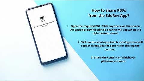 How to share PDFs on the EduRev app?