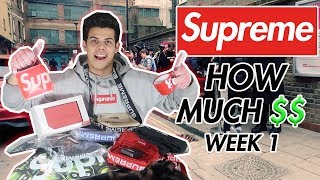 Supreme Week1 How Much did I Buy !? (Easy way to buy Supreme !)