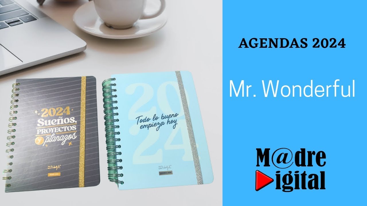 Agenda 2024 Mr. Wonderful semana vista y día página. 
