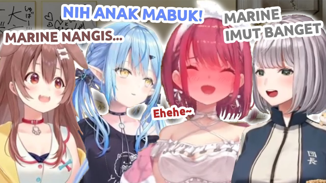 Marine Mabuk Gak Karuan 🤣【Hololive JP Sub Indo】