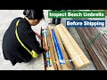 Yiwu agent inspect beach umbrella before shipping