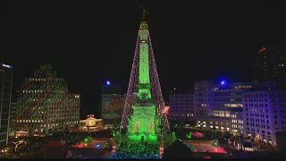 Indy's Monument Circle hosts 'the world's largest Christmas tree'