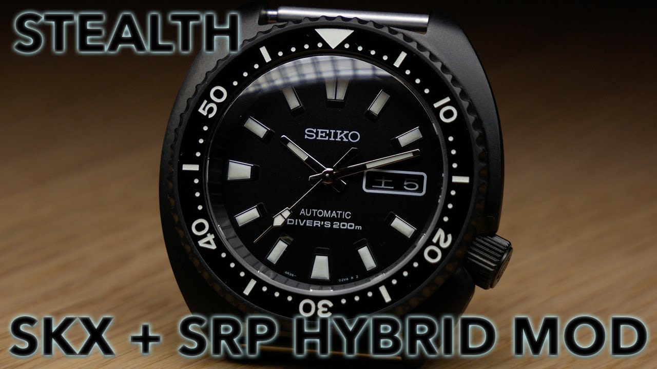 Seiko Mod - STEALTH SKX + SRP Turtle Hybrid Mod - YouTube