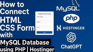 How to Connect HTML CSS Form with MySQL Database using PHP | Hostinger | ChatGPT deploy