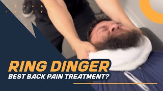 Dr. Elahi administers the Ring Dinger ® treatment to local Dallas man, back pain gone!
