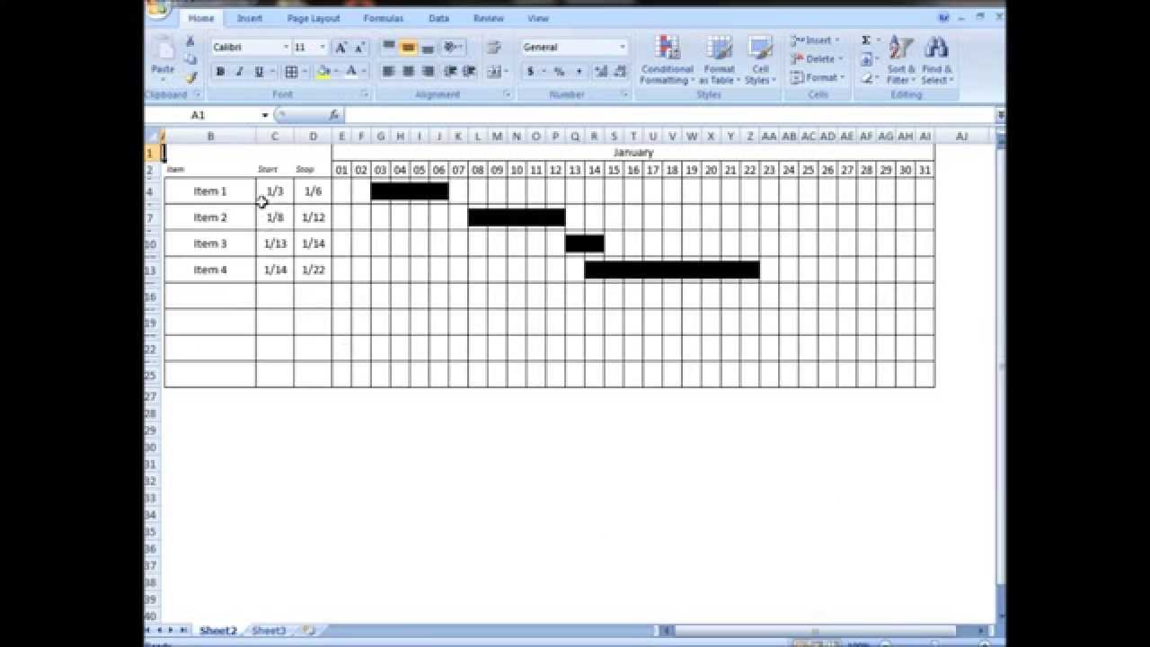 Bar Chart Schedule