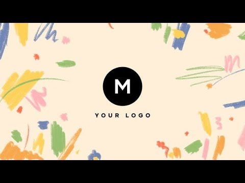 Premiere Pro Template: Hand Drawn Brush Scribble Logo + Free Font