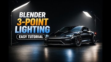 Blender 3-Point Lighting Tutorial for Beginners (Car Studio Setup Using BlenderKit)