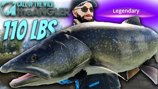Catching Sidewinder The BIGGEST Fish In The Game! 110lbs Lake Trout! Call of the wild The Angler