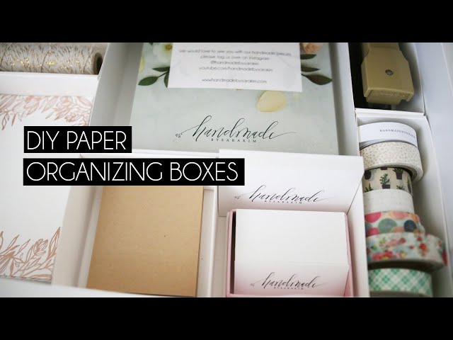 DIY How to make Paper Box Organizing Drawers (affordable storage) 