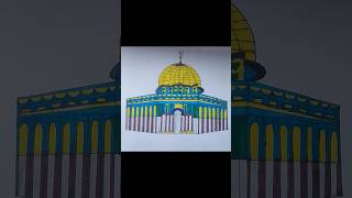 Al Aqsa Mosque | rendering with markers and colors #shorts #alaqsa #trending #viral Al Aqsa Mosque | rendering with markers and colors #shorts #alaqsa #trending #viral