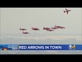 Red Arrows Arrive In Formation At Rocky Mountain Metro Airport