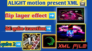 Split cube Transition alight motion XML file 🗃️ present 💝🎁
