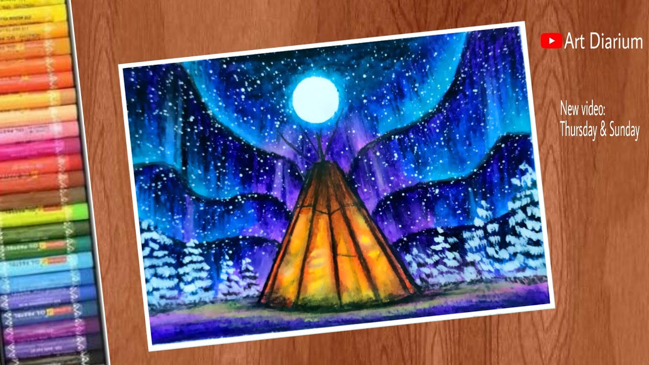 Northern Lights Art for Kids - Taming Little Monsters