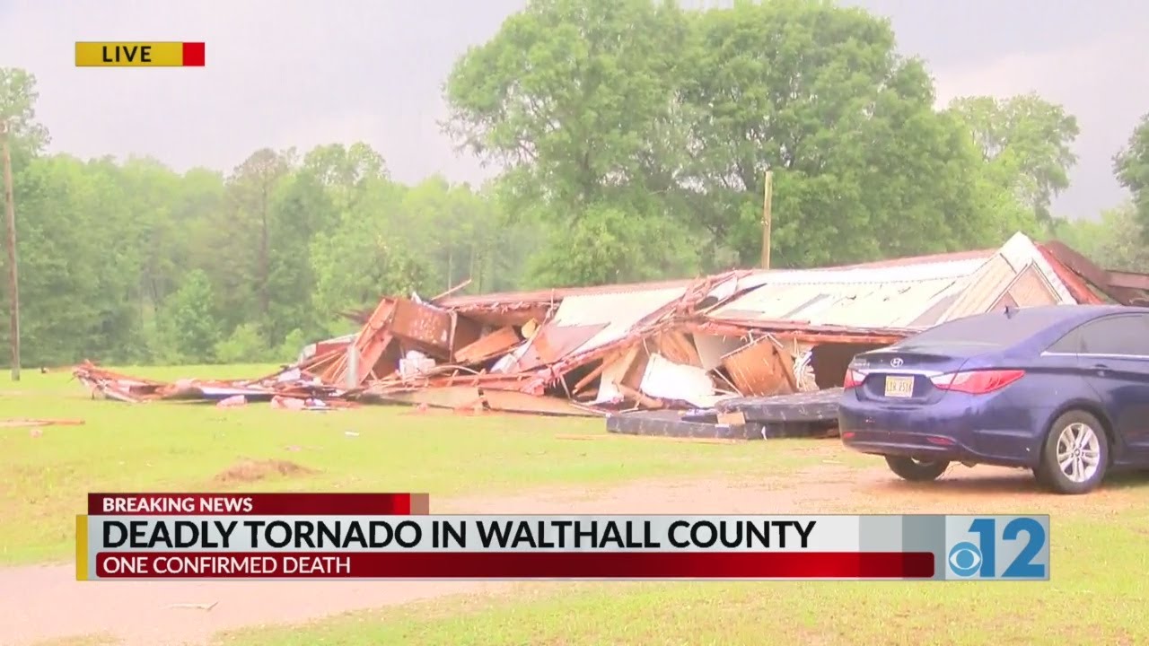 Storm damage in Walthall County