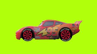 Lightening McQueen Side View Green Screen Background