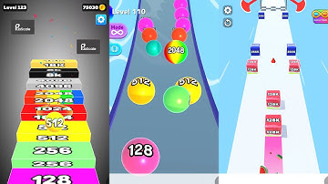 Number Ball vs Ball Run 2048 vs Jelly Run 2048 3 in one Gameplay Run & Merge