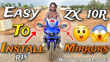 How to Install ZX10R Mirror on R15 V3,V4 @Mrvivekvloogs   #modification r15 v4