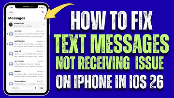 Hoe u het probleem met het niet ontvangen van tekstberichten op de iPhone (iOS 26) kunt oplossen
