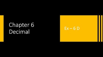 DECIMAL | EX 6D | Class 5