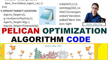 POA - CODE || Pelican Optimization Algorithm Code Implementation || ~xRayPixy