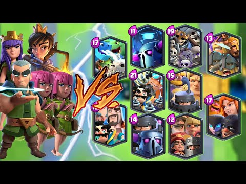 ARCHERS TEAM VS ALL TEAMS - Clash Royale Team Battle