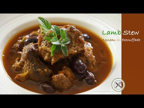 Lamb stew with brown lamb stock, from the video