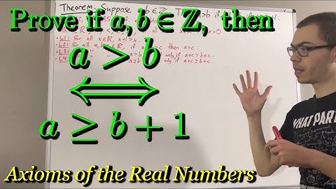 Prove for integers a and b, a ﹥ b if and only if a ≥ b + 1 (ILIEKMATHPHYSICS)