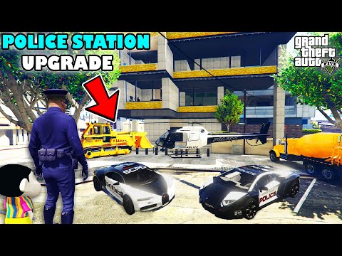 Franklin Upgrade NEW ULTIMATE LUXURY POLICE STATION in GTA 5 | SHINCHAN and CHOP