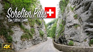 Scheltenpass, Switzerland 🇨🇭 Driving across the Schelten Pass from Montsevelier to Balsthal