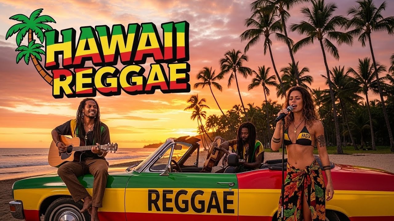 LIVE Relaxing Hawaiian Reggae • Island Guitar & Ukulele Chill Mix