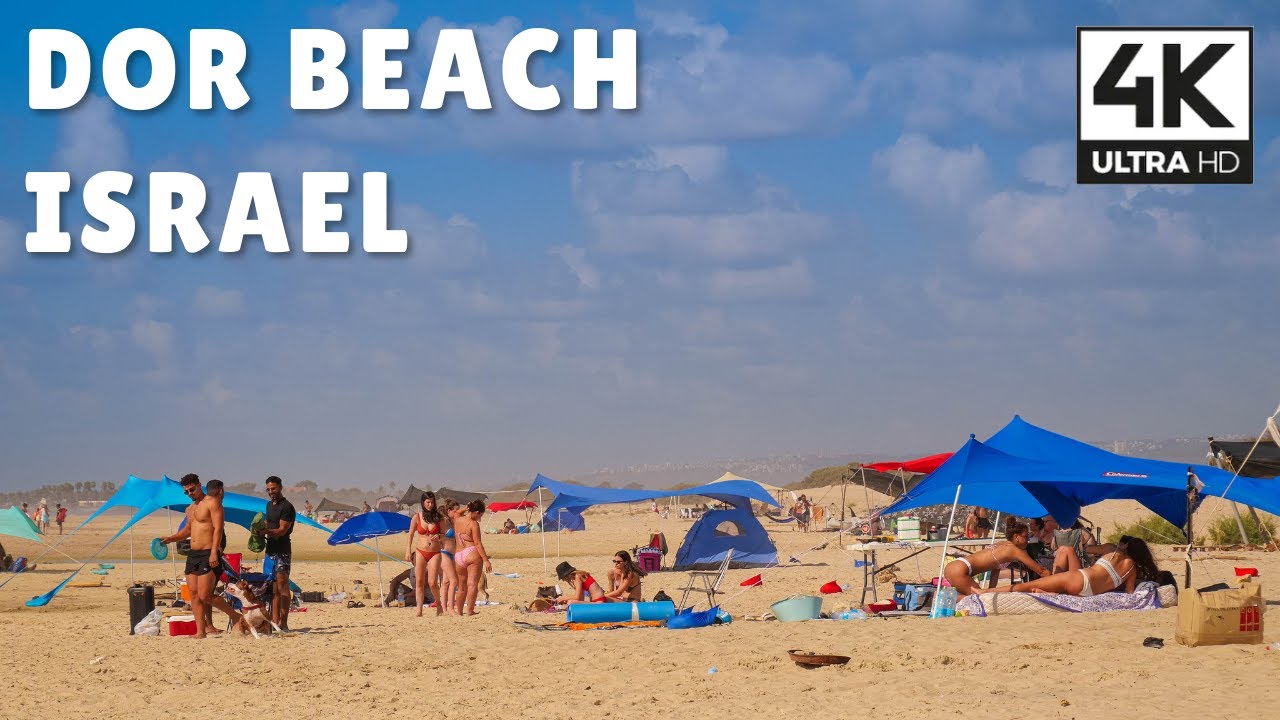 Dor Beach (Tantura), Israel | 4K UHD Relaxing Virtual Walk