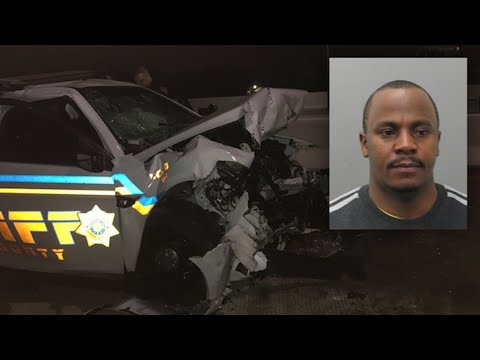 newspaper mockup Deputies injured, prisoner killed during wrong-way crash involving suspected drunken driver, deputie